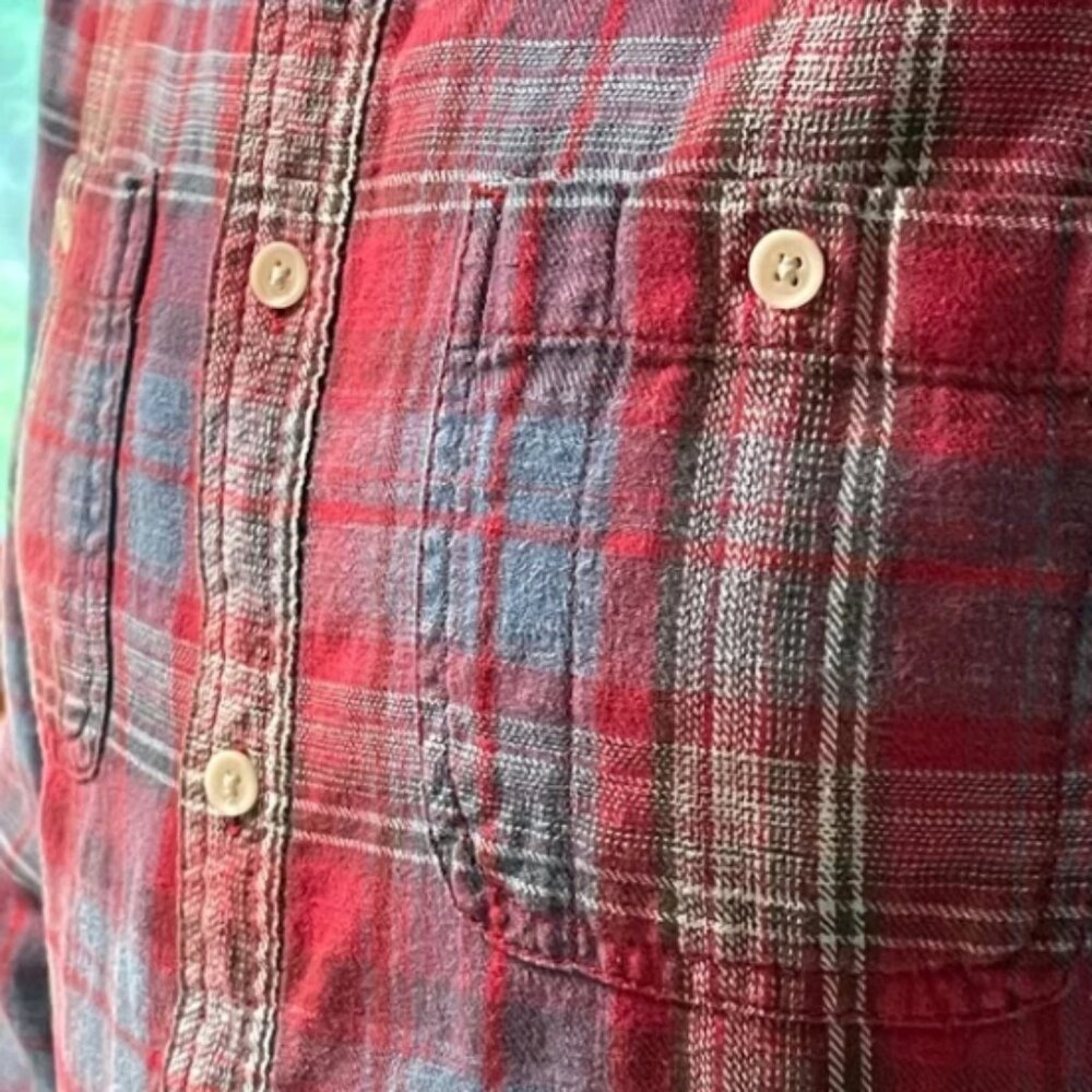 Lucky Brand Button Up Flannel Medium - Picture 5 of 6